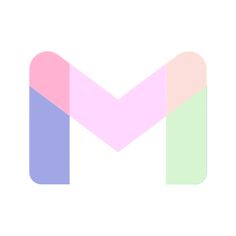 the letter m in pastel colors