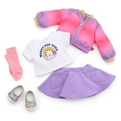 Summer’s™ Waggy Pup Tails™ Outfit for 18-inch Dolls | American Girl® Dog Walking Business, Disney Princess Dolls, Harry Potter Outfits, American Doll Clothes, New Dolls, White Jersey, American Doll