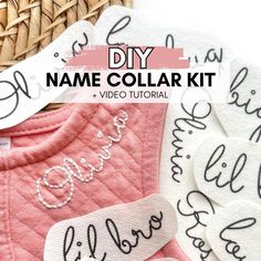 Diy Embroidery Projects, Stick And Stitch, Name Embroidery, Hand Embroidery Kit, Embroidery Transfers, Print Fonts, Embroidery Gifts, Ink Wash, New Braunfels