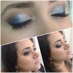 Make com tons de azul para casamento de dia. Make Azul, Makeup Wedding, Blue Makeup, Wedding Makeup, Mother Of The Bride, Ear Cuff, Halloween Face Makeup, Make Up, Makeup