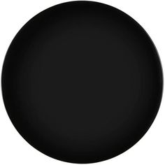 an empty black plate on a white background