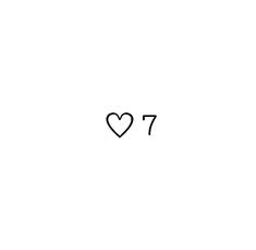 a black and white photo with the number seven on it's side, in the shape of a heart