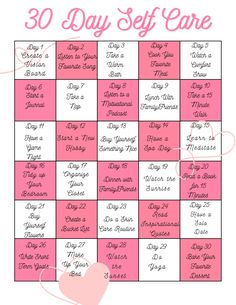 -A 30-day self-care challenge typically involves setting aside time each day for activities that promote physical, mental, and emotional well-being. Each day, you can focus on different aspects of self-care such as exercise, meditation, journaling, spending time outdoors, practicing gratitude, self-reflection, trying something new, or connecting with loved ones. -The goal is to prioritize self-care and develop healthy habits over the course of 30 days. -You do not have to go in order of challeng July Self Care Challenge, 30 Day Self Care Challenge For Women, August Self Care, Try Something New Challenge, 30 Day Self Care Challenge, Meditation Journaling, 30 Day Self Care, Self Care Challenge, Self Care Checklist