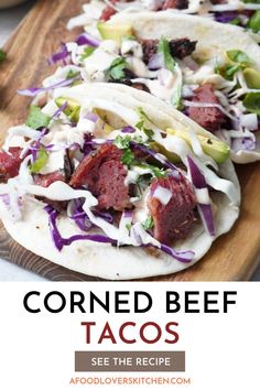 corned beef tacos with cole slaw on top