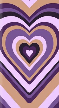 an abstract heart pattern in shades of purple, yellow and pink