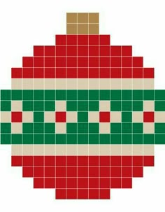 an ornament made up of squares and stripes