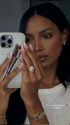 Jas tookes  #rhode #haileybieber Jas Tookes, Jasmine Tookes Style, Rhode Skincare, Jewelry Closet, Wedding Ring Shapes, Nail Jewels, Jasmine Tookes, Winter Engagement Photos, Celebrity Engagement Rings