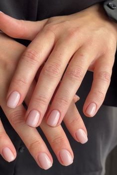 Here's a roundup of classy clean nails to inspire your next manicure. Think classic white nails, subtle nudes, elegant French tips, and more! #neutral #nails Short Square Clean Nails, No Chip Neutral Nails, Short And Clean Nails, Clean Short Nails Look, Clean Nails Square, Basic Manicure Natural, Classy Nude Nails Square Short, Short Square Nails Neutral, Russian Manicure Design Short