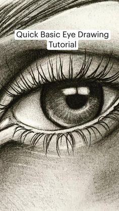 an eye with the words quick basic eye drawing