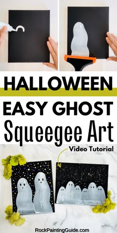 halloween easy ghost sequence art project for kids