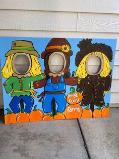 Visit my Instagram for up to 20%  Savings! @creativchickshop This pumpkin patch theme photo op has been hand painted on sturdy trifold cardboard, it stands at 3ft tall x 4 feet wide and has been painted with acrylic paints.  **the message will not appear on your board, that was an example of another board that was ordered. It is shown just to illustrate how wording can look. If you would like wording on your pumpkins, please send me a message when ordering.  Please message me with your party dat Pumpkin Patch Photo Props, Fall Halloween Birthday Party, Country Decorations For Party, Pumpkin Patch Themed Trunk Or Treat, Fall Festival Party Decorations, Homemade Fall Festival Games, Fall Festival Ideas For Work, Fall Photo Board Ideas, Fall Festival Trunk Or Treat Ideas