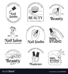 nail salon logos and emblems