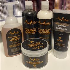 Shea Moisture Bath Care Set - African Black Soap. 5 Items Included. All Items Are Brand New, Sealed. Includes: - Bamboo Charcoal Body Scrub 6oz - Soothing Body Mask 12oz - Soothing Body Lotion 13oz - Soothing Body Wash 13oz - Foam Body Wash 11oz Shea Moisture African Black Soap, African Body Products, Body Care For Black Skin, African Body Care Products, West African Body Care, African Body Care Routine, African Bodycare, African Body Care, Body Care Brands