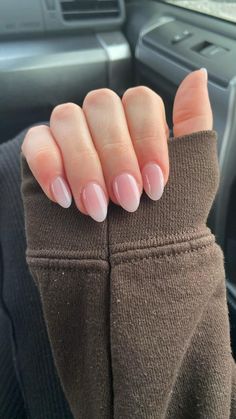 Super Simple Nails, Casual Nails, Simple Acrylic Nails, Classy Acrylic Nails, Almond Acrylic Nails, Simple Nail