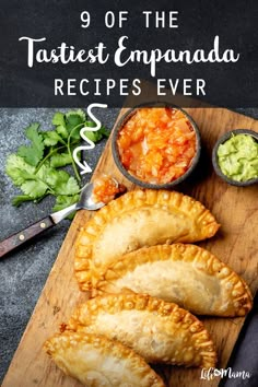 some tasty empanada pies on a cutting board