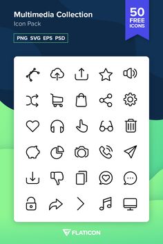 the thin line icon pack contains different types of icons, such as arrows and other symbols