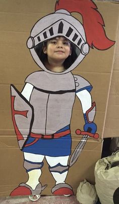 Knight Cardboard Cutout, Keepers Of The Kingdom Vbs Crafts, Medieval Crafts For Kids, Knight Crafts, Kingdom Vbs Crafts, Keepers Of The Kingdom Vbs, Kingdom Vbs, Kingdom Keepers, Vacation Bible School Craft