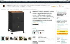 an image of a black cabinet on the web page for furniture store, hors d'oeuvres