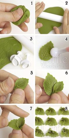 step by step instructions on how to make fake leaves