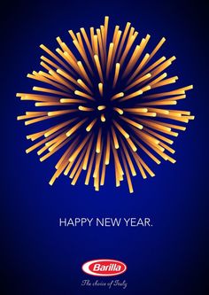 a happy new year fireworks display on a blue background with the words, happy new year