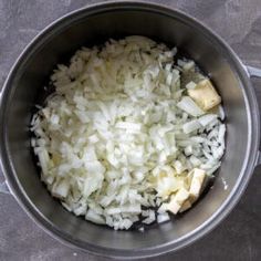 the food in the bowl is cooked and ready to be put into the soup or stew