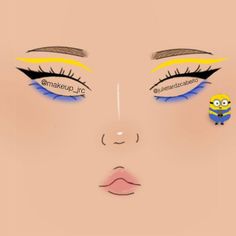 Minion Halloween Makeup, Purple Minion Makeup Ideas, Purple Minion Makeup, Minion Hairstyles