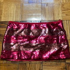 Nwt Pink Victoria’s Secret Sequins Mini Skirt Sz:L Comes With Extra Sequins Zipper On Side Good Condition Never Worn Tags Attached Holiday Stretch Mini Skirt, Stretch Mini Skirt For Holiday, Stretch Mini Skirt For The Holiday Season, Red Mini Skirt For Party Season, Sequin Mini Skirts, Sequin Mini, Pink Red, Victoria’s Secret, Red Color