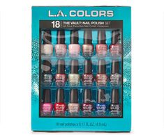 Give the gift of marvelous manicures with The Vault Nail Polish collection - a set of 18 all-time favorite shades from L.a. Colors. Complete with 12 shiny shades in top trending colors and six glitter shades to make your manicure pop, this collection makes the perfect gift! Fall Nail Tips, Nail Polish Gifts, Nail Gel Colors, Nail Designs Gel, Nail Polish Gift, Nail Kits, Gel Colors, Professional Manicure, Nail Drills