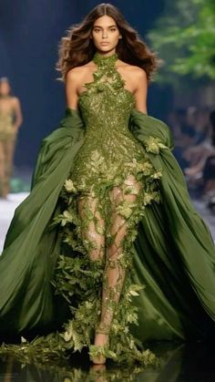 Gown Bodice Designs, Enchanted Theme Outfit, Enchanted Garden Outfit, Earth Element Outfit, Nature Dress Forests, Utopia Outfit, Mother Nature Outfit, Enchanted Gown, Garden Fashion