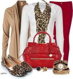 Mode Over 50, Red Pants Outfit, Wear Red, Red Handbag, Mode Casual, Red Pants, How To Wear Scarves, Wearing Red, Fashion Over 50