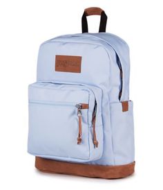 The Right Pack Premium backpack is similar to the original with some premium upgrades. Featuring a dedicated zippered laptop compartment, air mesh shoulder straps, and premium suede leather bottom, trim, and zipper pulls. The Right Pack Premium is truly a step above. Grey Jansport Backpack, Light Pink Jansport Backpacks, Blue Jansport Backpacks, Jansport Light Blue Backpack, Jansport Backpacks Blue, Backpack Jansport, Jansport Right Pack, Backpack Reviews, Jansport Backpack