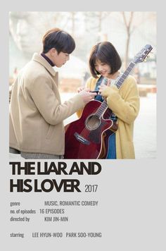 the poster shows two people playing guitars