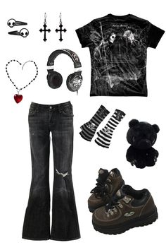 Trashy Outfits, Emo Style, Scene Outfits, Alt Outfits, 2000s Fashion Outfits, Grunge Goth, Swaggy Outfits, Alternative Outfits, Really Cute Outfits