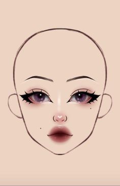 Makeup Charts, Anime Eye Makeup, Makeup Face Charts, Makeup Help