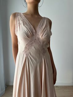 Peach Cottage, Night Slip, Silk Nightdress, Bias Cut Dress, Cut Dress, Silk Satin, Pure Silk, Night Dress, Nightwear