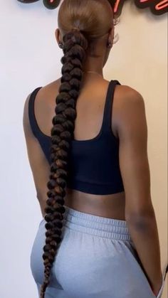 Brown Braided Ponytail, Straight Lob Haircut, Straight Lob, Open Hairstyle, Sleek Braided Ponytail, Sleek Ponytail Hairstyles, Dyed Hair Inspiration, Braided Cornrow Hairstyles, Quick Braided Hairstyles