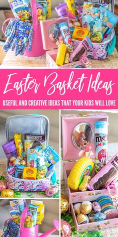 Easter Basket Ideas You Need to Try This Year Simple Easter Basket Ideas, Fun Easter Basket Ideas, Creative Easter Basket Ideas, Easter Baskets For Kids, Healthy Snaks, Easter Basket Themes, Baskets For Kids, Unique Easter Baskets, Fun Easter Baskets