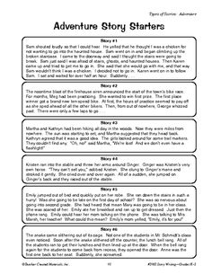 an adventure story worksheet for students to learn how to read the text and write it