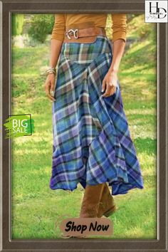 Checkered/plaid Casual Cotton-blend Skirt Plaid Long Skirt For Spring, Plaid Midi Skirt For Fall, Spring Plaid Relaxed Fit Skirt, Spring Plaid Relaxed Skirt, Spring Plaid Lined Skirt, Plaid Lined Skirt For Spring, Casual Plaid Mini Skirt, Casual Plaid Midi Skirt, Plaid Midi Skirt Casual Style