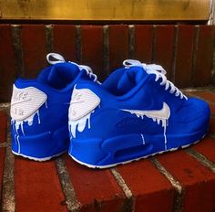 Nike Shoes Blue, Candy Shoes, Sneaker Nike, Blue Trainers, Shoes Sneakers Jordans, Air Max Thea, Air Max Shoes