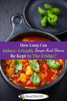 Make delicious and kidney-friendly soups and stews with fresh ingredients and no added salts. Follow these dietary guidelines to protect your kidney health while enjoying these comfort foods. Chicken Stews, Potassium Recipes, Renal Friendly Recipes, Food Portion Sizes, Diet Dishes, Renal Recipes, Kidney Healthy Foods, Ckd Recipes, Kidney Friendly Recipes Renal Diet