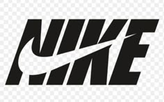 the nike logo is shown in black and white on a transparent background, hd png