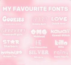 some type of stickers on a pink background