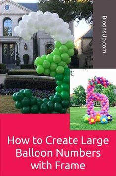 how to create large balloon numbers with frame