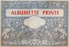 an old book with the title'albumette prints'written on it