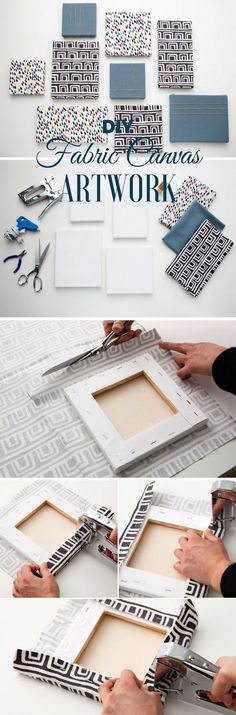 the process to make an art work with paper and scissors