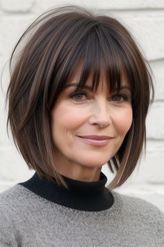 Choppy Short Bob With Bangs, Chin Length Hair With Layers Over 40, Fringe Bob, Texturized Bob, Hair For Over 50 Women, Chin Length Hair With Layers, Classic Shag Haircut For Women, 50 Latest Shag Haircut Variations, Women’s Chin Length Hairstyles