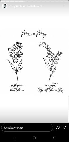 some flowers that are on top of a white piece of paper with the words may and may