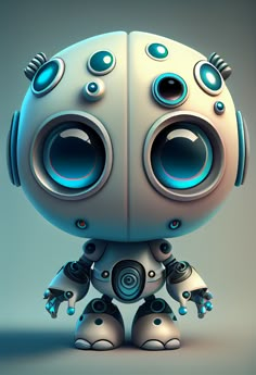 an image of a robot with big eyes