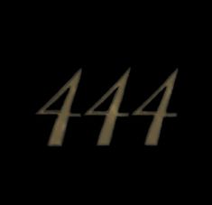 the number 444 appears to have been distorted